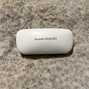 Alexander McQueen Black Sunglasses w/ Cream Eyeglass Case